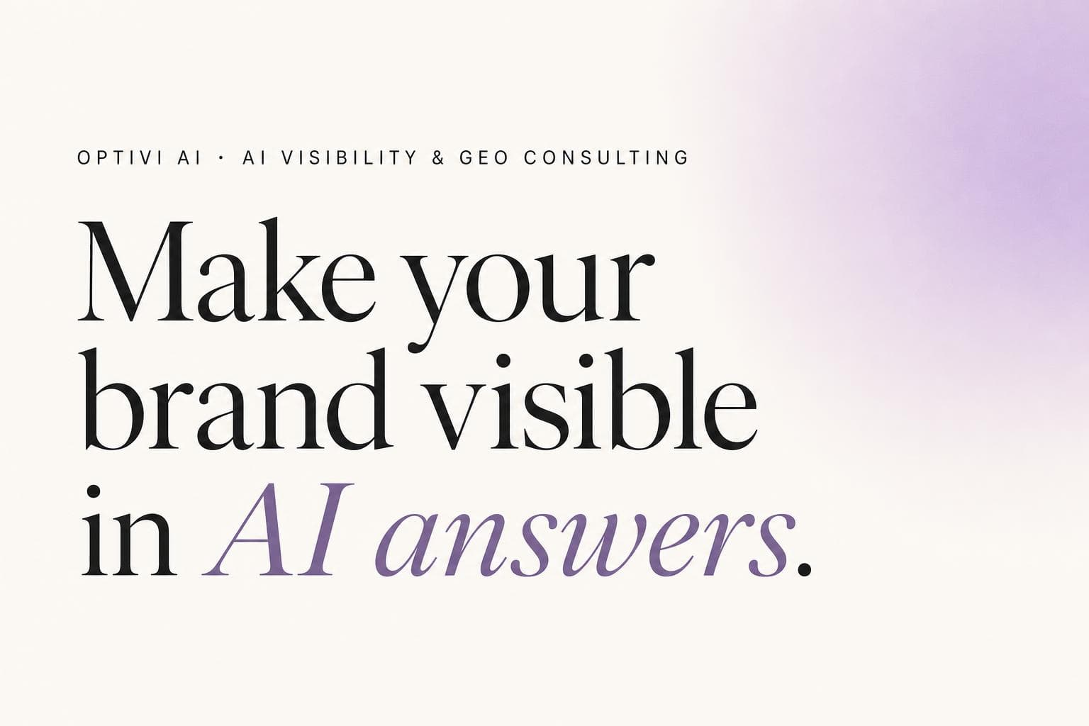 The cover image of OPTIVI AI PTE. LTD.
