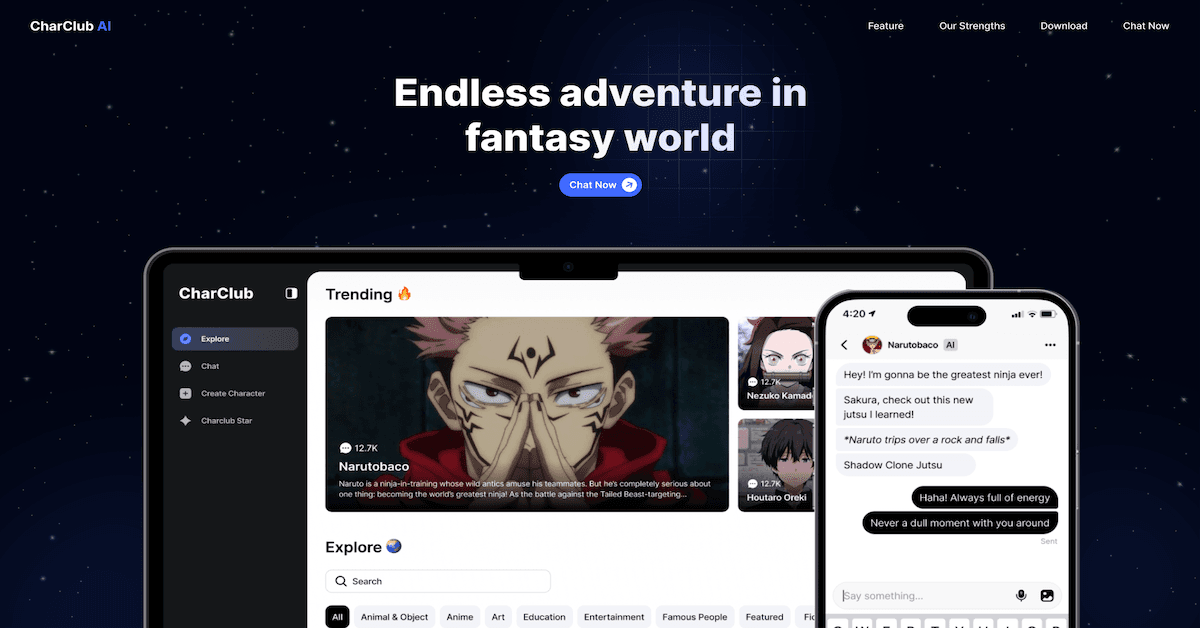 The cover image of CharClub AI Inc