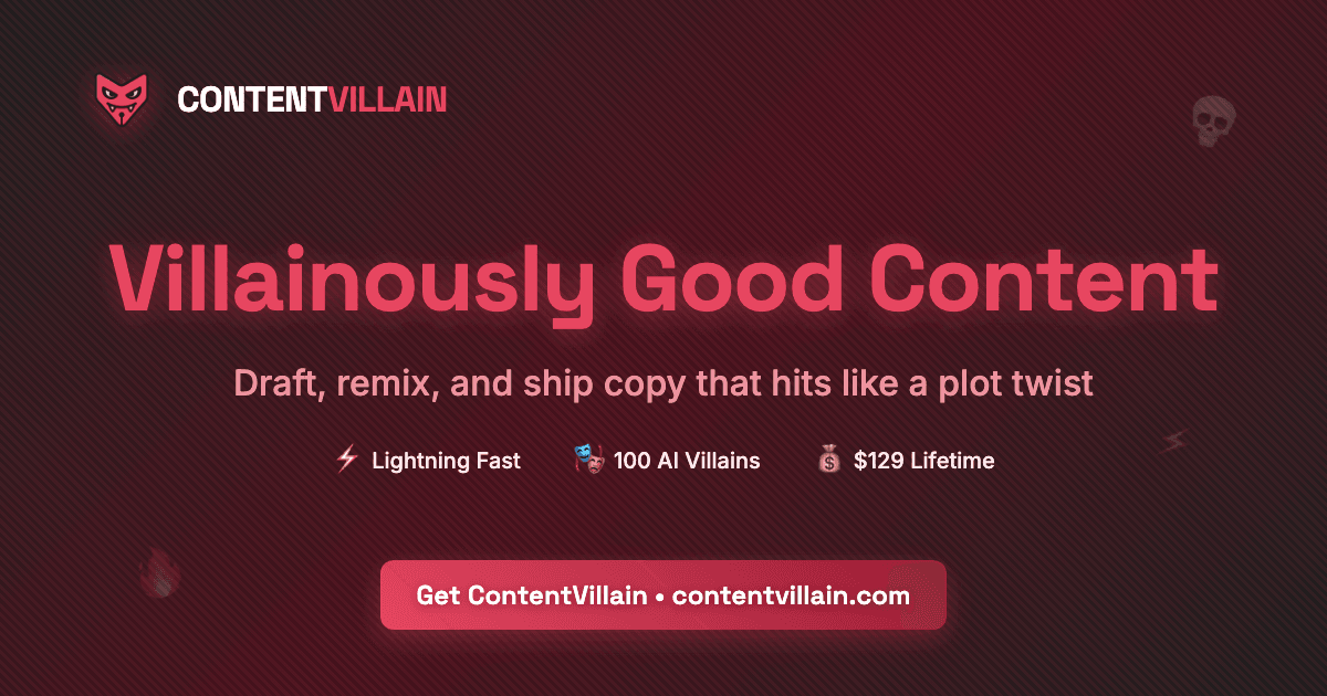 The cover image of Content Villian